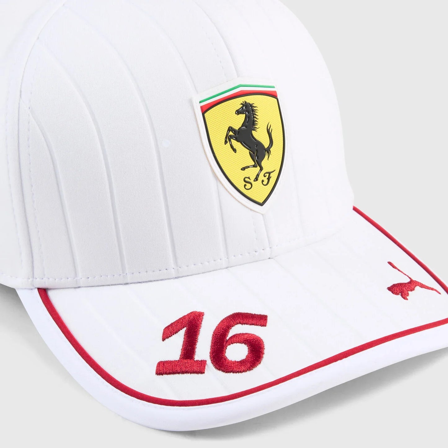 Scuderia Ferrari Replica Charles LeClerc #16 Miami GP Hat 2025 White