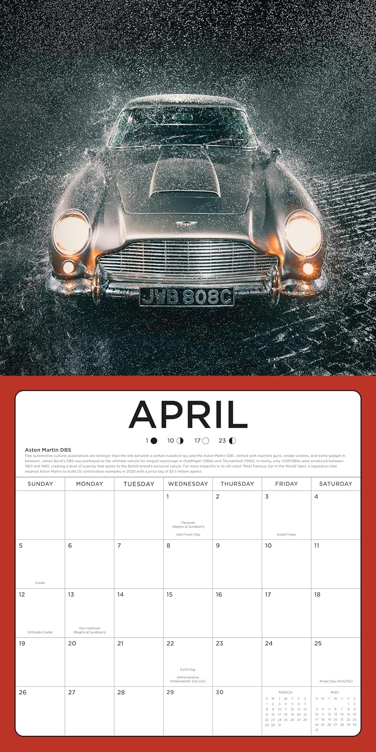 2026 Super Cars Wall Calendar