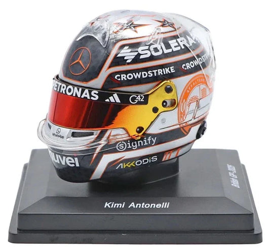 1:5th Mercedes AMG Petronas F1 Kimi Antonelli British 2025 Mini Helmet