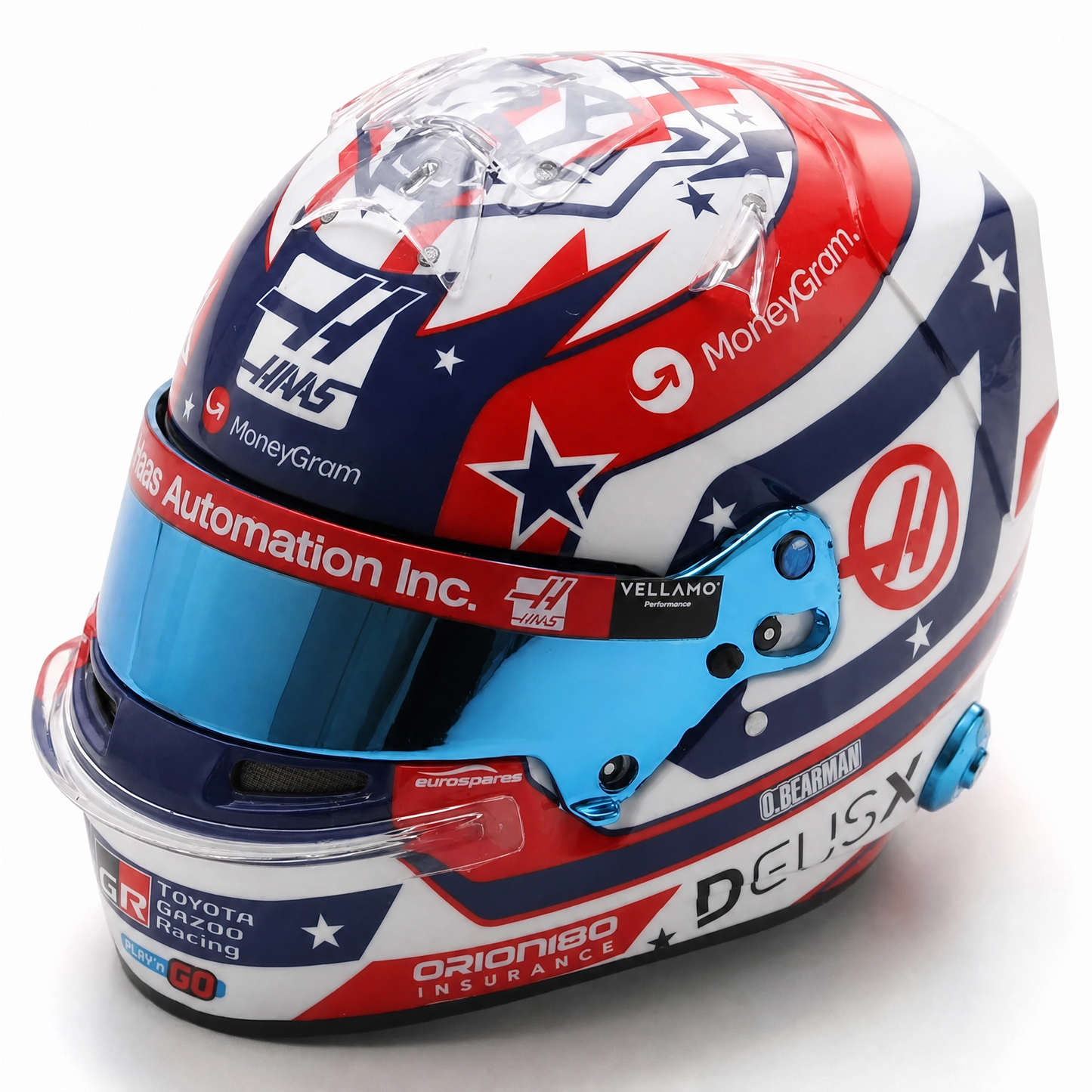 2025 MoneyGram Haas F1 Ollie Bearman USGP 1:5th Scale Helmet
