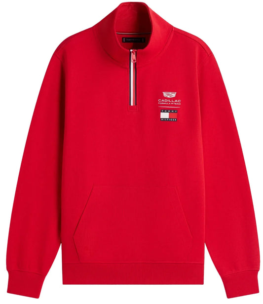 Cadillac F1 Racing 1/4 Zip Team Sweatshirt Red