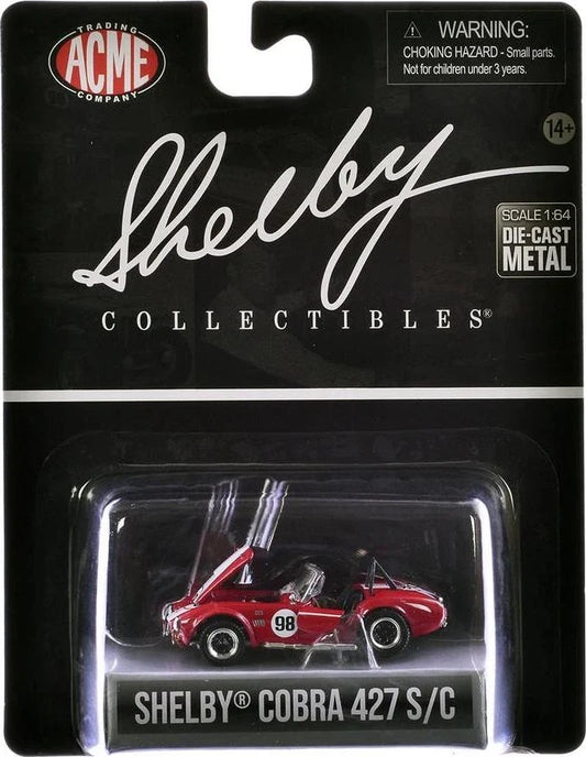 1:64th Shelby Cobra 427 S/C #98 Red with White Stripes
