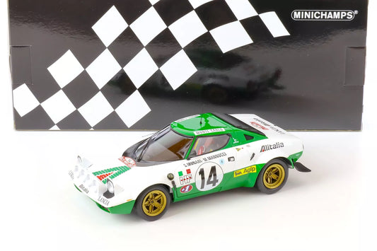 1:18th Lancia Stratos HF #14 Alitalia Monte Carlo 1975 Winner