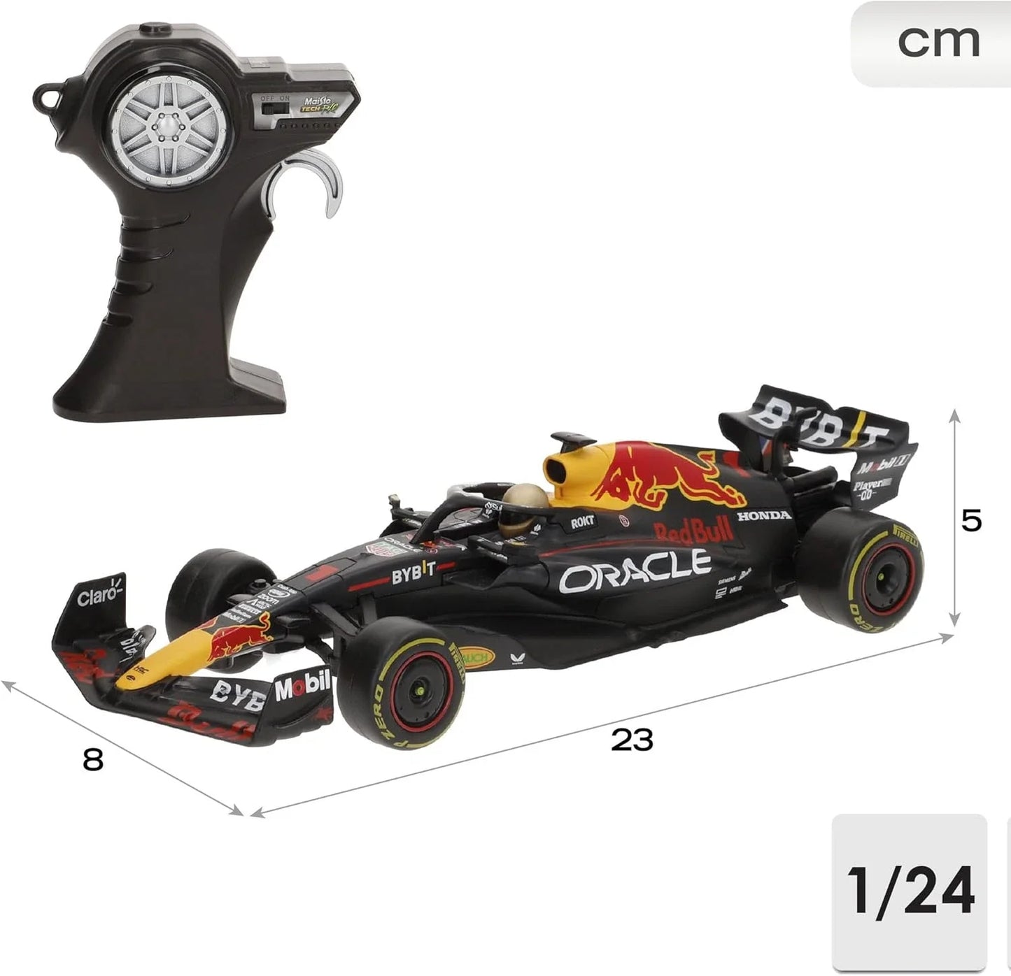 1:24th Red Bull Racing Max Verstappen RB19 R/C
