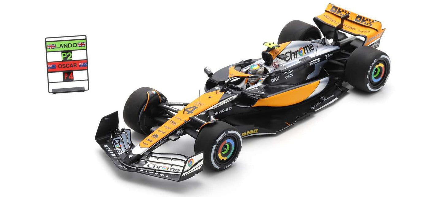 1:18th McLaren MCL60 Lando Norris #4 British GP 2nd Pl 2023