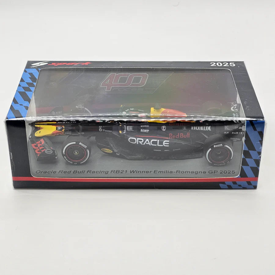 1:43rd Oracle Red Bull Racing RB21 Max Verstappen Winner Emilia-Romagna GP 2025