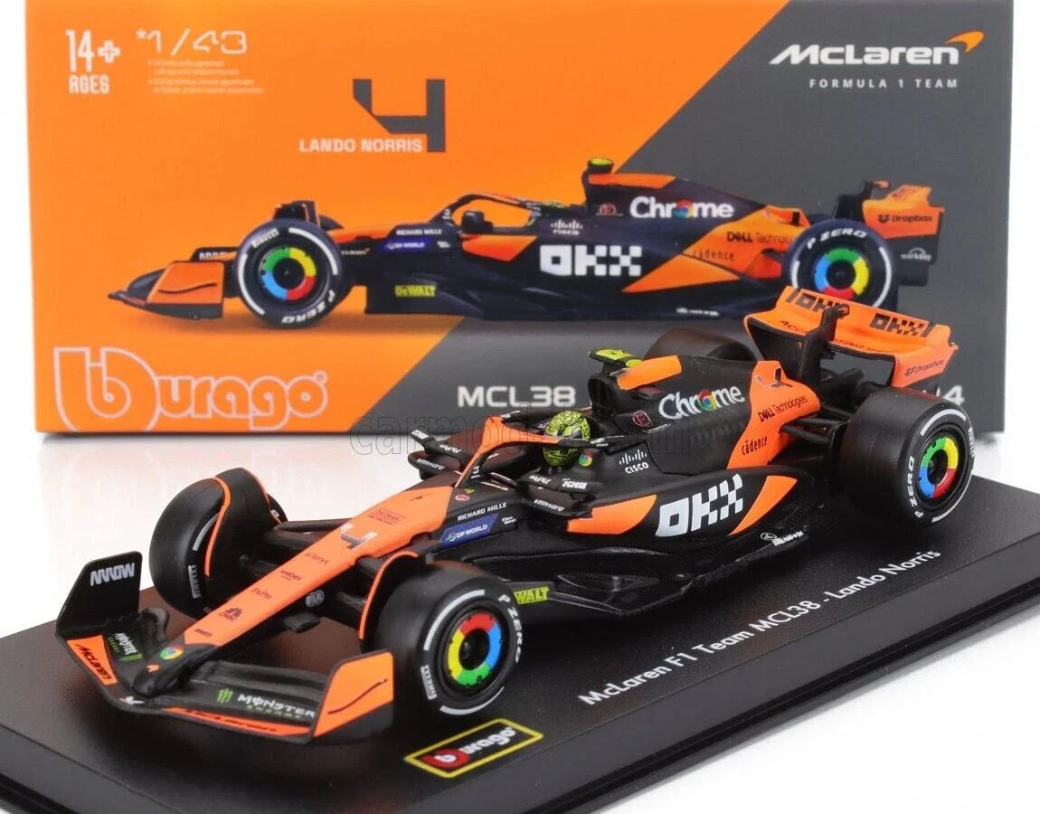 1:43rd McLaren F1 MCL38 Lando Norris #4 2024