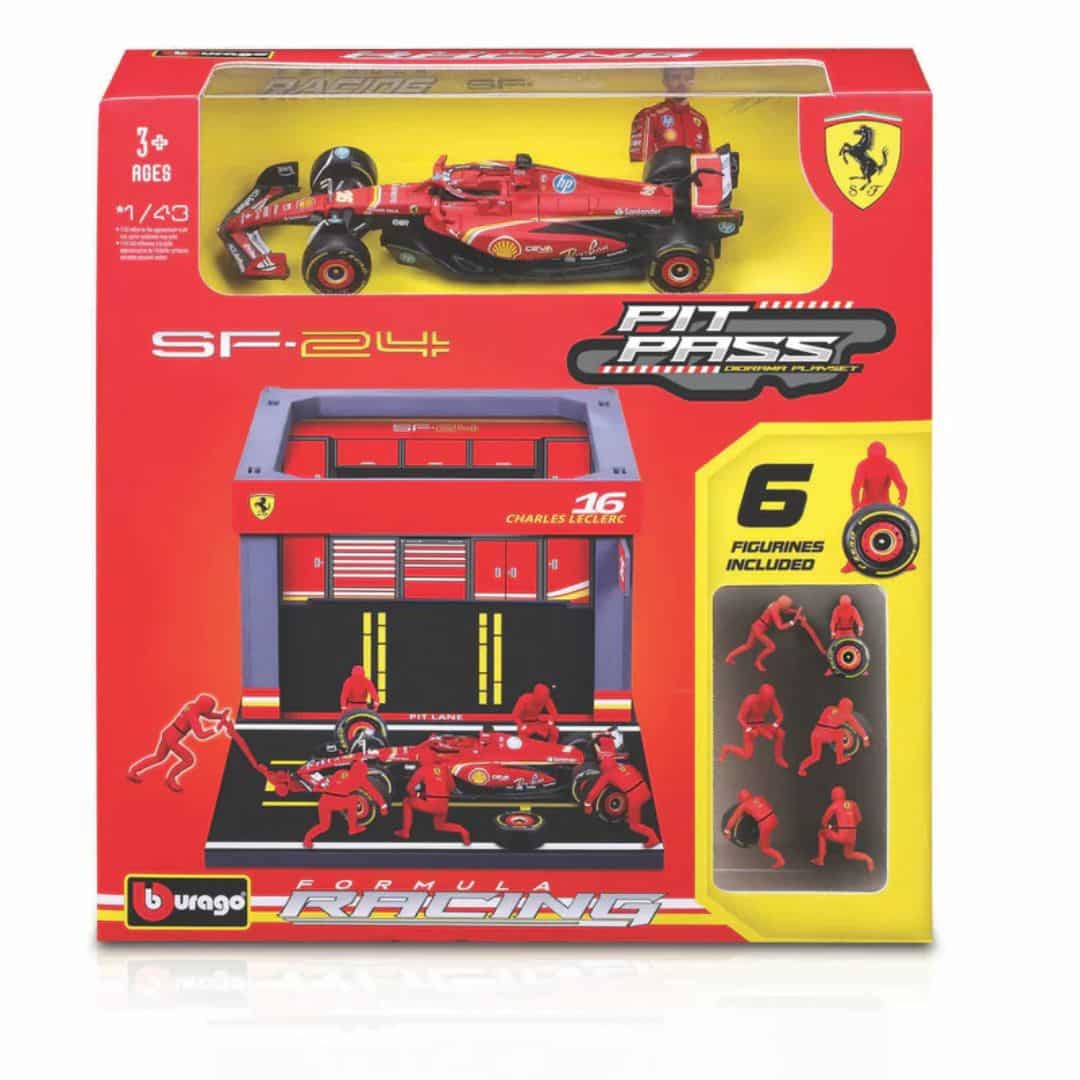 1:43rd Scuderia Ferrari F1 Charles LeClerc #16 Pit Crew Set