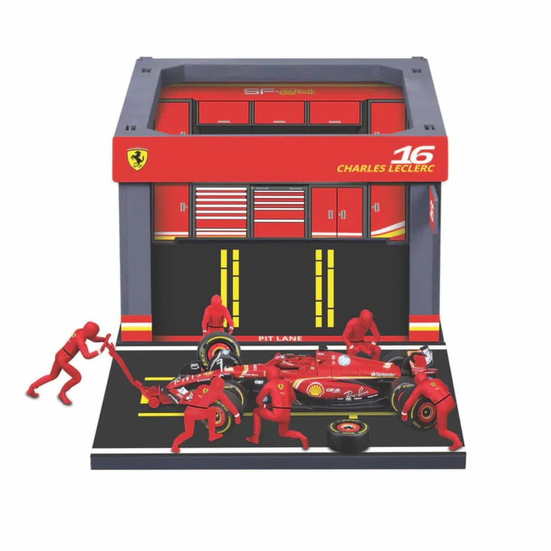 1:43rd Scuderia Ferrari F1 Charles LeClerc #16 Pit Crew Set