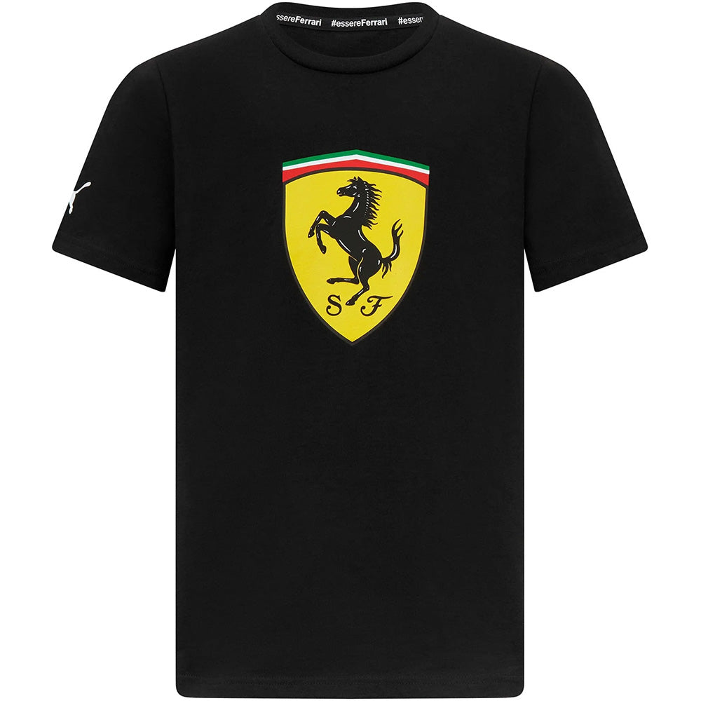 Scuderia Ferrari Puma Kids Large Shield Tee Black