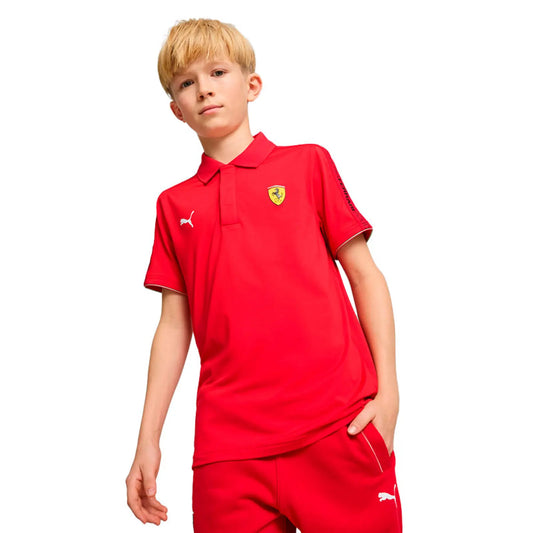 Scuderia Ferrari F1 Kids Shield Polo Shirt Red