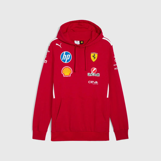 Scuderia Ferrari F1 Replica Kids Team Hoodie 2025 Red