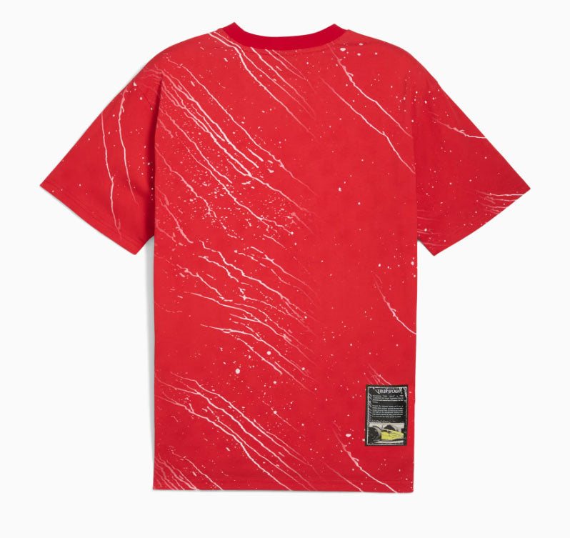 Puma Ferrari Race AOP Shield Tee Red