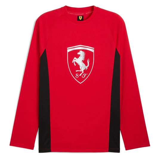 Puma Ferrari Long Sleeve Shield Tee Red