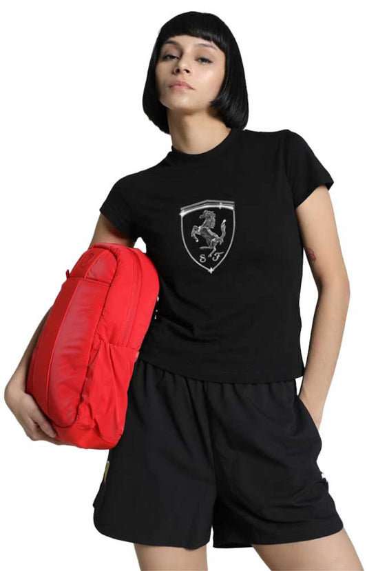 Scuderia Ferrari F1 Ladies Babydoll Tee Black