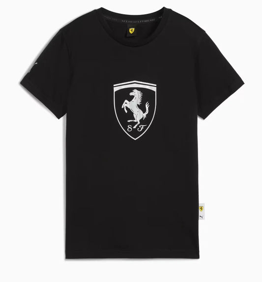 Scuderia Ferrari F1 Ladies Tonal Shield Tee Black