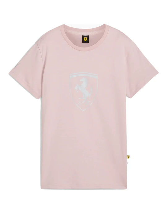 Scuderia Ferrari F1 Ladies Tonal Shield Tee Pink