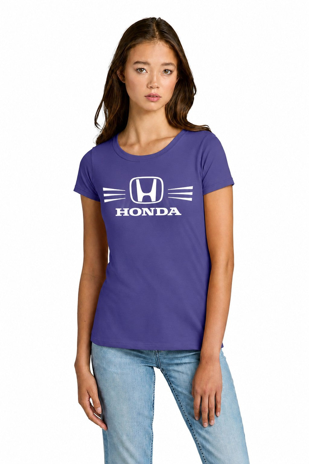 Honda Racing Ladies Round Neck Tee Purple
