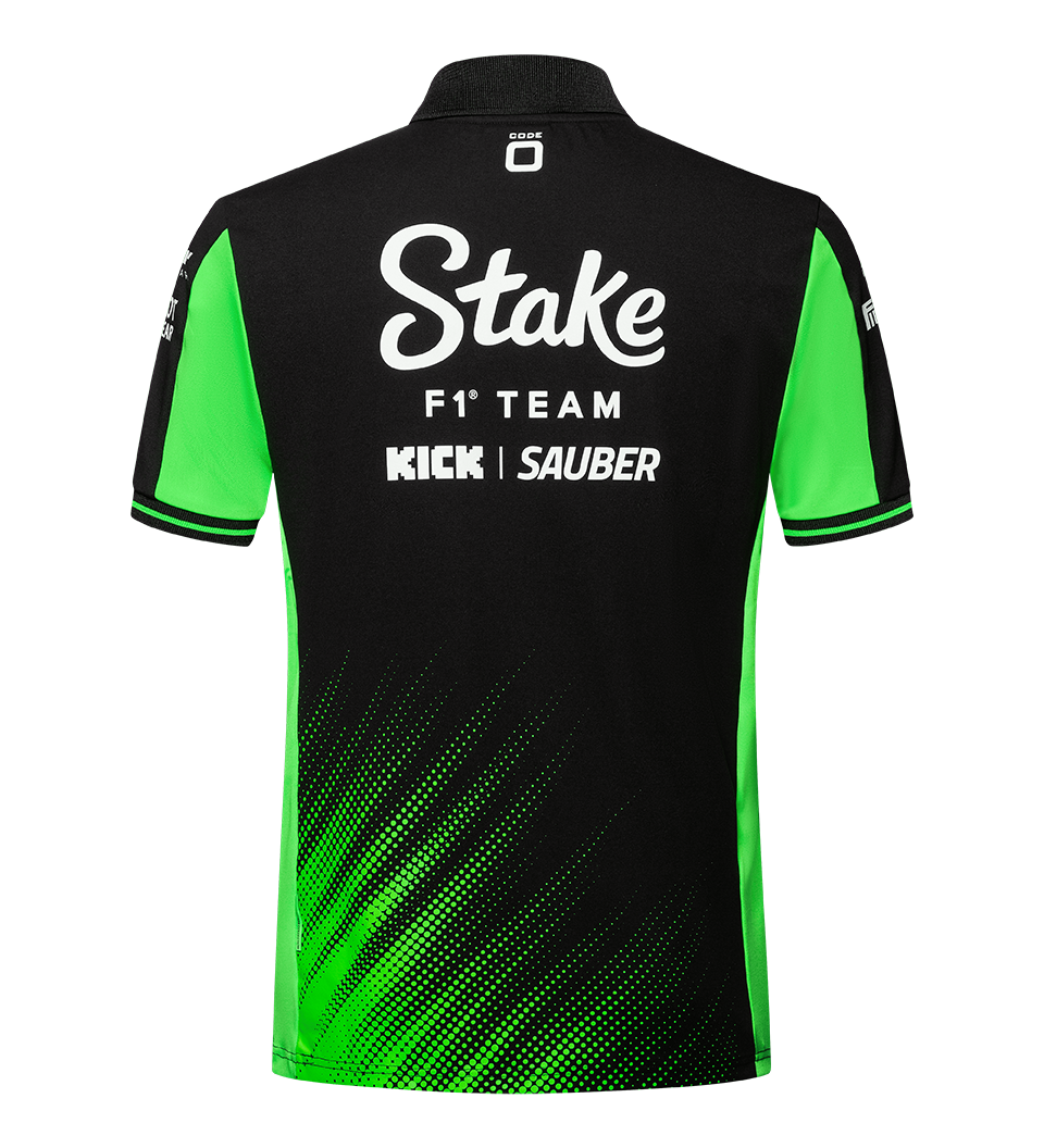 Stake F1 Kick Sauber Team Polo Shirt 2025 Black