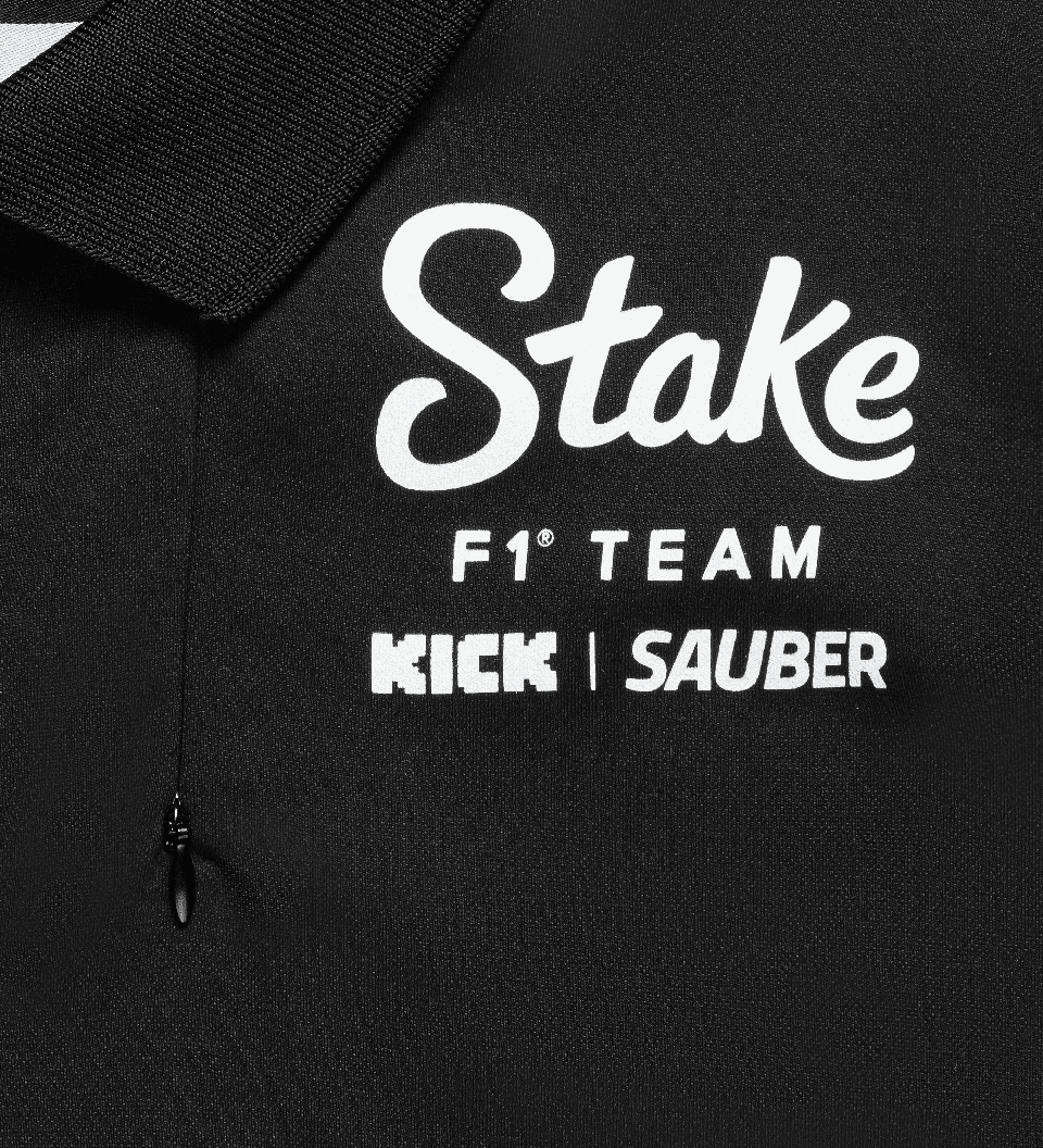 Stake F1 Kick Sauber Team Polo Shirt 2025 Black