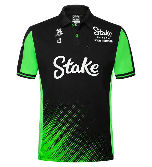 Stake F1 Kick Sauber Team Polo Shirt 2025 Black