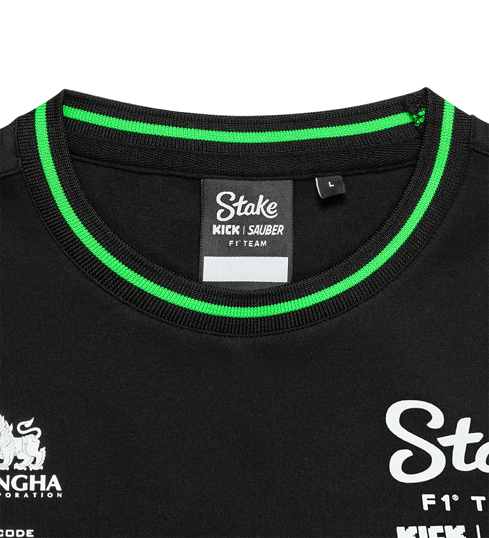 Stake F1 Kick Sauber Team Tee Shirt 2025 Black