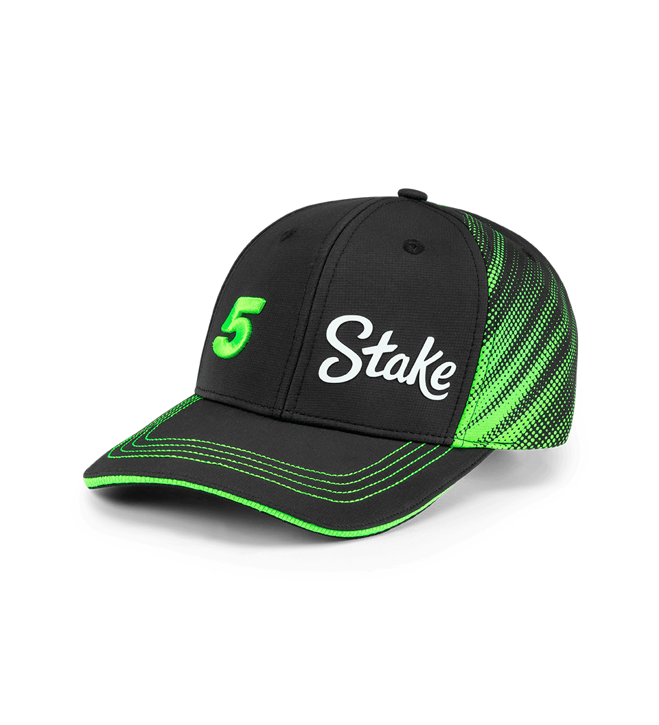 Stake F1 Kick Sauber Gabriel Bortoleto Driver Hat Black