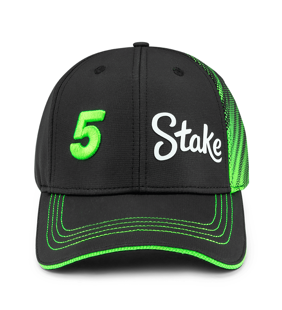 Stake F1 Kick Sauber Gabriel Bortoleto Driver Hat Black