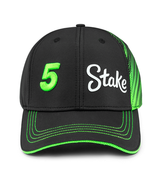 Stake F1 Kick Sauber Gabriel Bortoleto Driver Hat Black