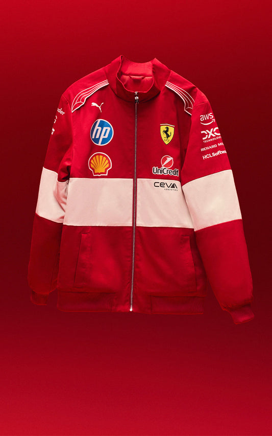 Scuderia Ferrari F1 Vintage Team Jacket 2025 Red