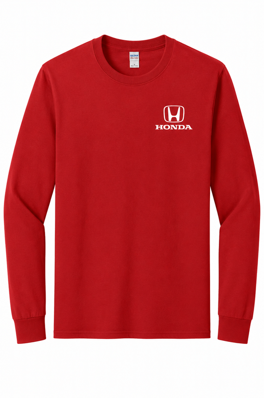 Honda Racing Logo Long Sleeve Tee Red