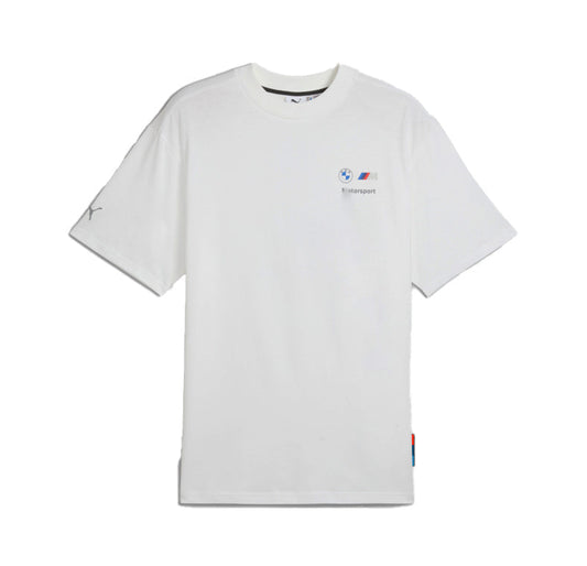 BMW M Motorsport Stacked Logo Tee White