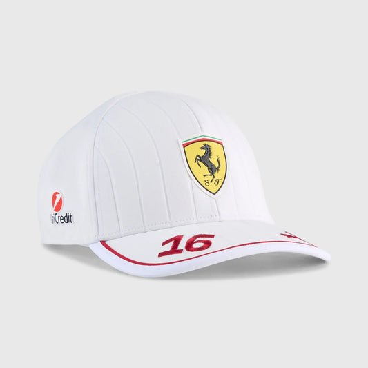 Scuderia Ferrari Replica Charles LeClerc #16 Miami GP Hat 2025 White