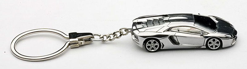 Lamborghini Aventador LP700-4 Keychain Chrome