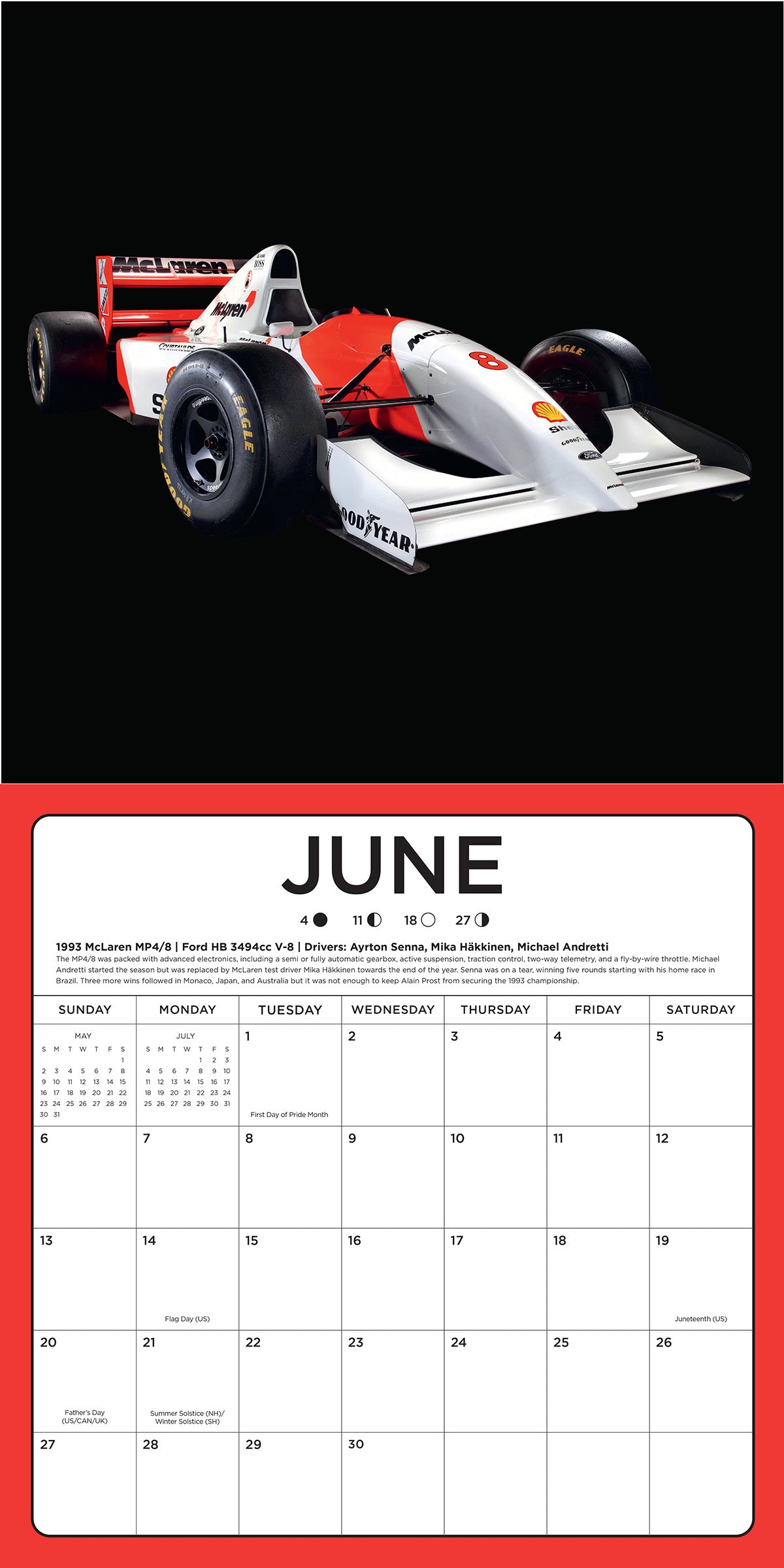 2027 Art of the Formula 1 Racecar Wall Calendar