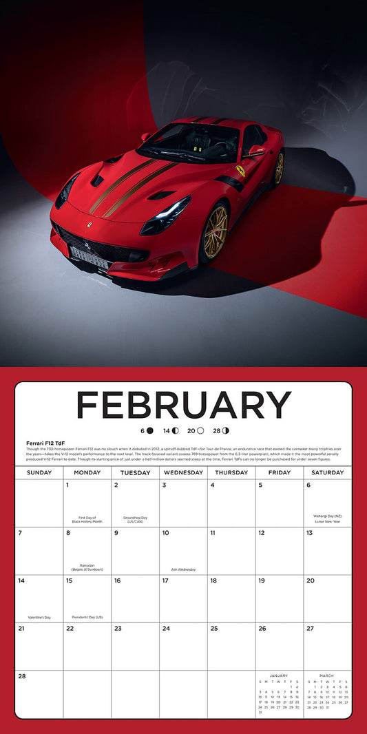 2027 Super Cars Wall Calendar