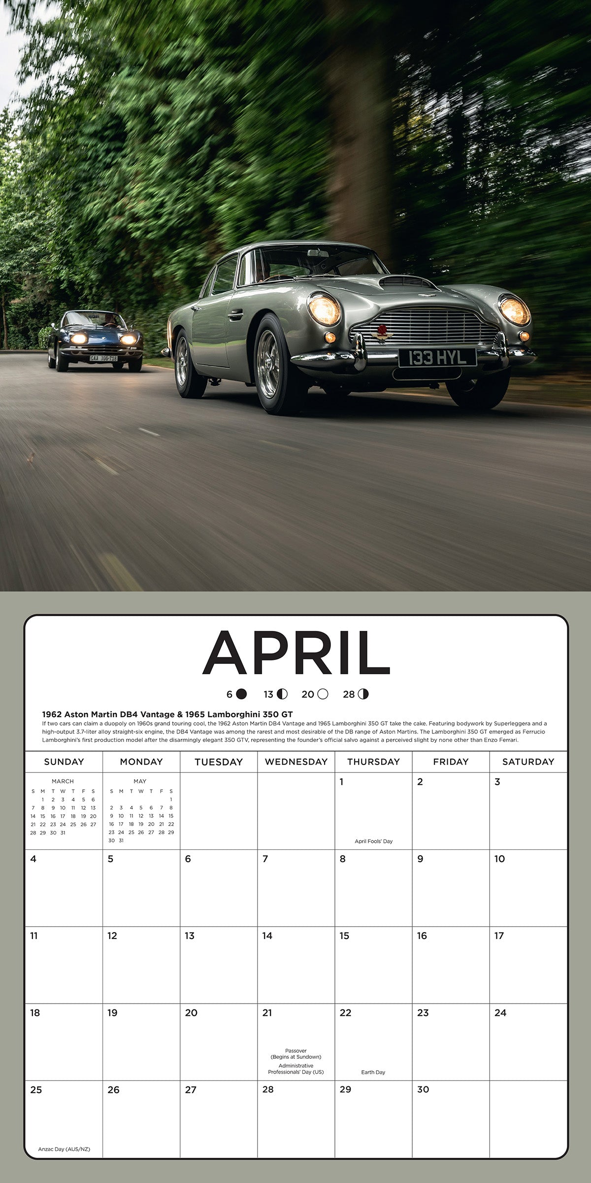 2027 Super Cars Wall Calendar