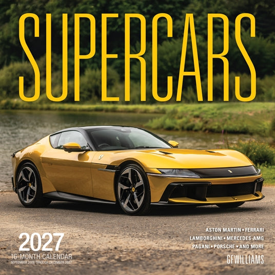 2027 Super Cars Wall Calendar