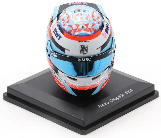 1:5th Scale BWT Alpine F1 Franco Colapinto 2026 Mini Helmet