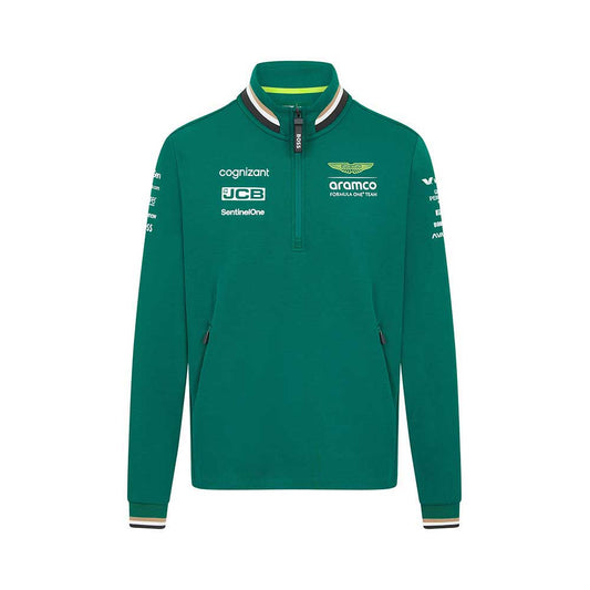 Aston Martin Racing F1 2024 Team 1/4 Zip Sweater Green