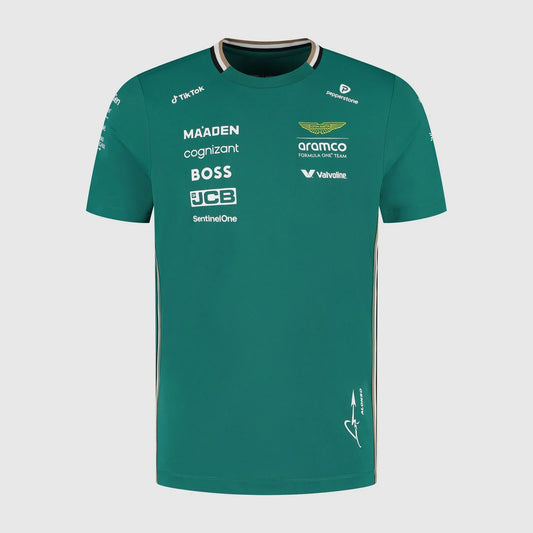 Aston Martin F1 Replica Alonso #14 Tee Shirt 2025 Green