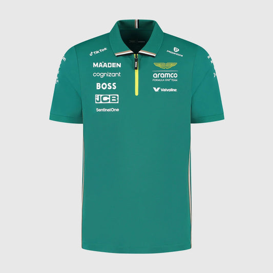 Aston Martin F1 Replica Team Polo Shirt 2025 Green