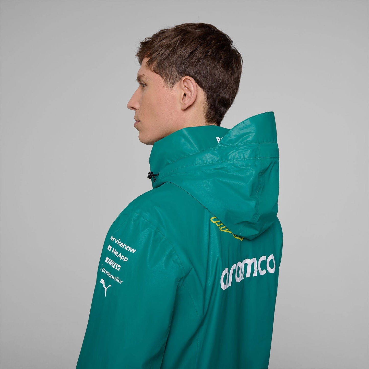 Aston Martin F1 Replica Team Rain Jacket 2025 Green