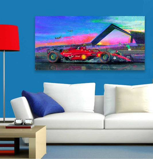 Ferrari Carlos Sainz Smooth Operator British GP Win 2022 Canvas Print