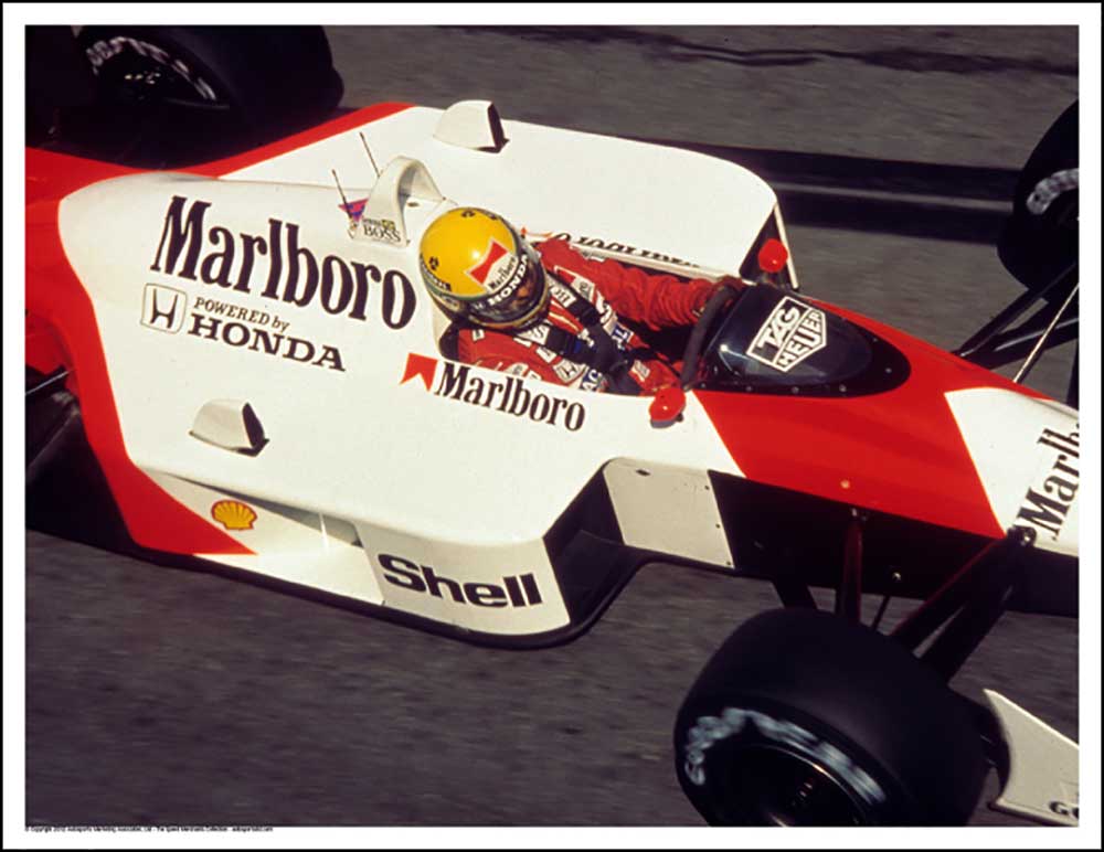 Ayrton Senna McLaren Honda Monaco 1992 Poster