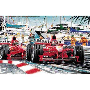 Monaco Ferrari Lithograph