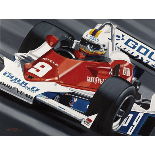 Rick Mears Indy Signed Lithograph