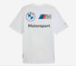 BMW M Motorsport Stacked Logo Tee White