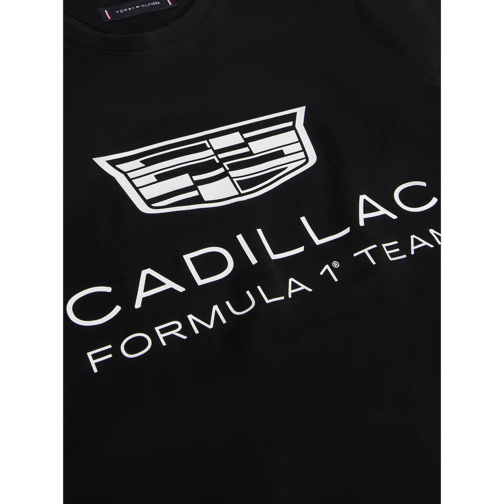 Cadillac F1 Racing Crest Logo Tee Shirt Black