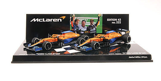 1:43rd McLaren F1 Team MCL35M Ricciardo/Norris Italian GP Podium Set 2021